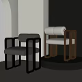 Modern Style Leisure Chairs with Leather and Fabric Upholstery Wooden Frame
