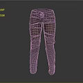 Street Style Ripped Pants With Torn Details And Straps In Dark Fabric Design