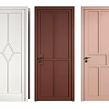Hinged Doors Featuring Glass Solid Wood Decorative Panels in White Dark Brown Light Brown
