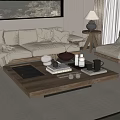 Middle Ancient Style Coffee Table 3d model