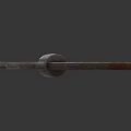 Unique Hand Tool With Wooden Handle And Spiked Metal Gear Head Design