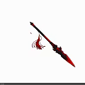 Decorative Ancient Sword With Shiny Metal Blade And Red Tassel Design