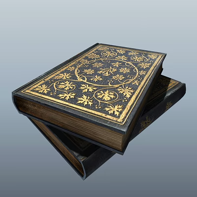 Modern Books Books Books Old Books Old Books Ornaments 3d model