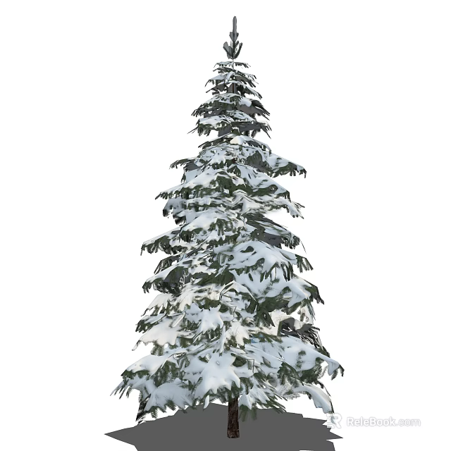 Evergreen Arbor With Snow Covered Branches And Lush Foliage 3d model 