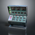 Vintage Slot Machine Classic Design With Control Panel Display Windows And Buttons 3d model