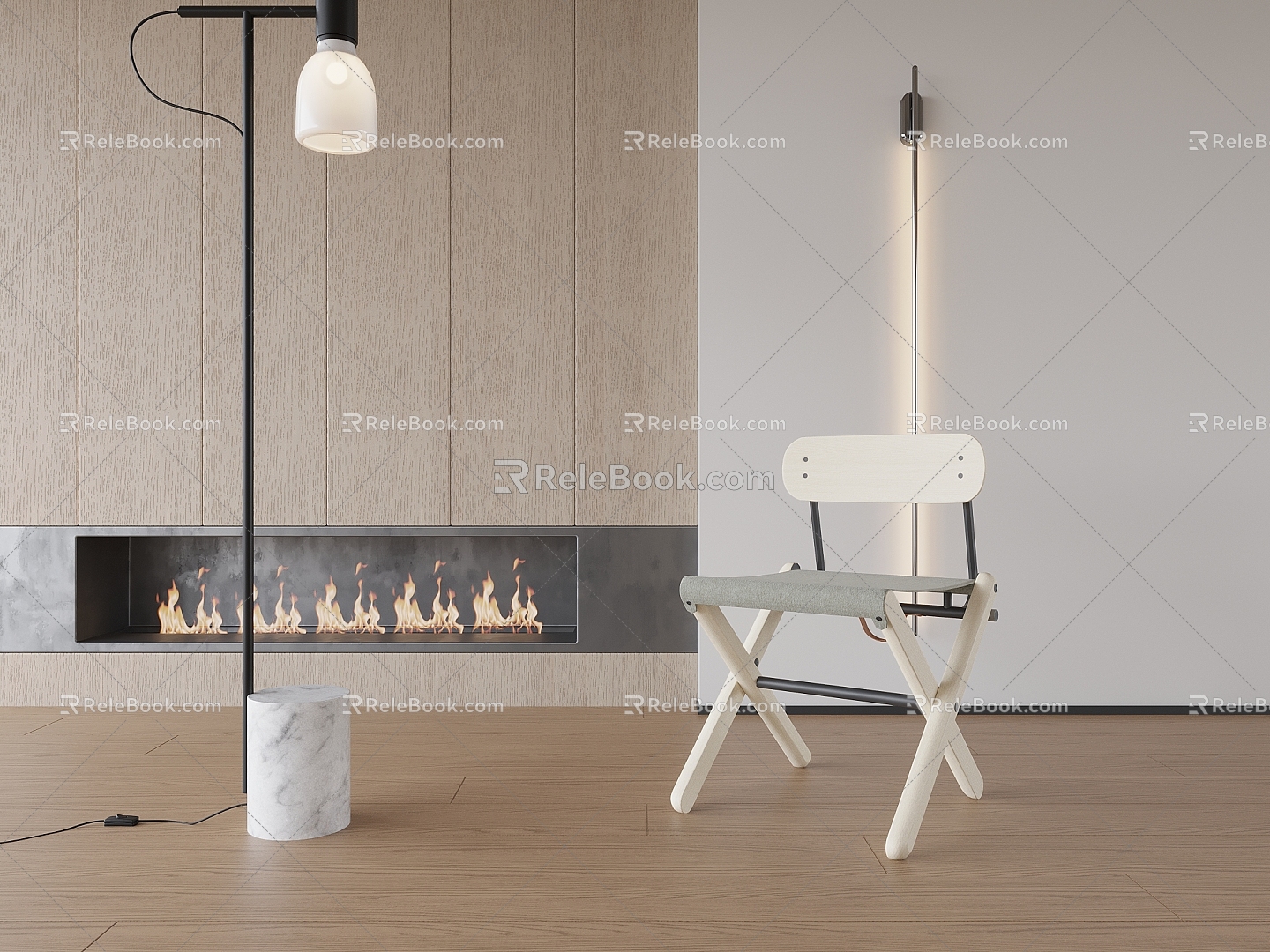 Modern Dining Chair Chair Single Chair 3d model