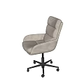 Ergonomic Modern Fabric Office Chair With Armrest And Black Caster Wheels