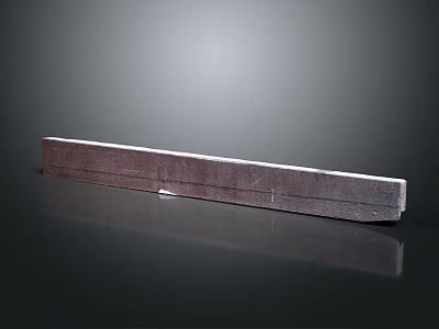 Long Textured Metal Household Item Placed On Smooth Black Surface For Daily Use 3d model
