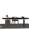 Minotti Miloti Desk Combination 3d model