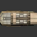 Futuristic Golden SciFi Vehicle 3D Model With Transparent Windows And Sleek Metallic Structure