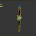 Stylish Fashion Watch Accessory with Black Leather Strap Gold Case and Pink Dial