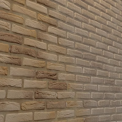 Natural Rustic Brown Brick Wall Surface With Warm Textured Pattern And Organic Design 3d model