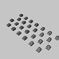 3D Rendered Military Tanks Featuring Gray Main Tank With Cross Markings And Background Tanks