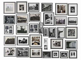 Modern photo wall 3d model