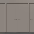 Sleek Modern Hinged Doors With Smooth Surface And Metal Handles For Interior Spaces 3d model