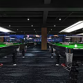 Billiard Room Interior Design With Multiple Tables Modern Lighting And Spacious Layout