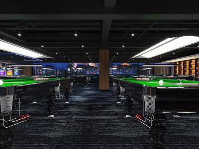 Industrial LOFT Billiard Room 3d model