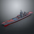 Detailed Warship Watercraft 3D Model With Deck Structure And Design View 3d model