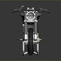Modern Gray Motorcycle Featuring Green Accents Number 17 Black Seat Silver Wheels