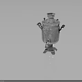 Traditional Silver Samovar With Handles Spout And Stable Base For Tea Making
