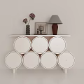 Modern Cream Style End View Cabinet 3d model