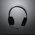 High Quality Black Wired Over Ear Headphones With Microphone For Audio Use 3d model
