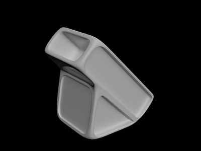 White Abstract Geometric 3D Model With Multiple Planes And Angular Structure On Black Background 3d model