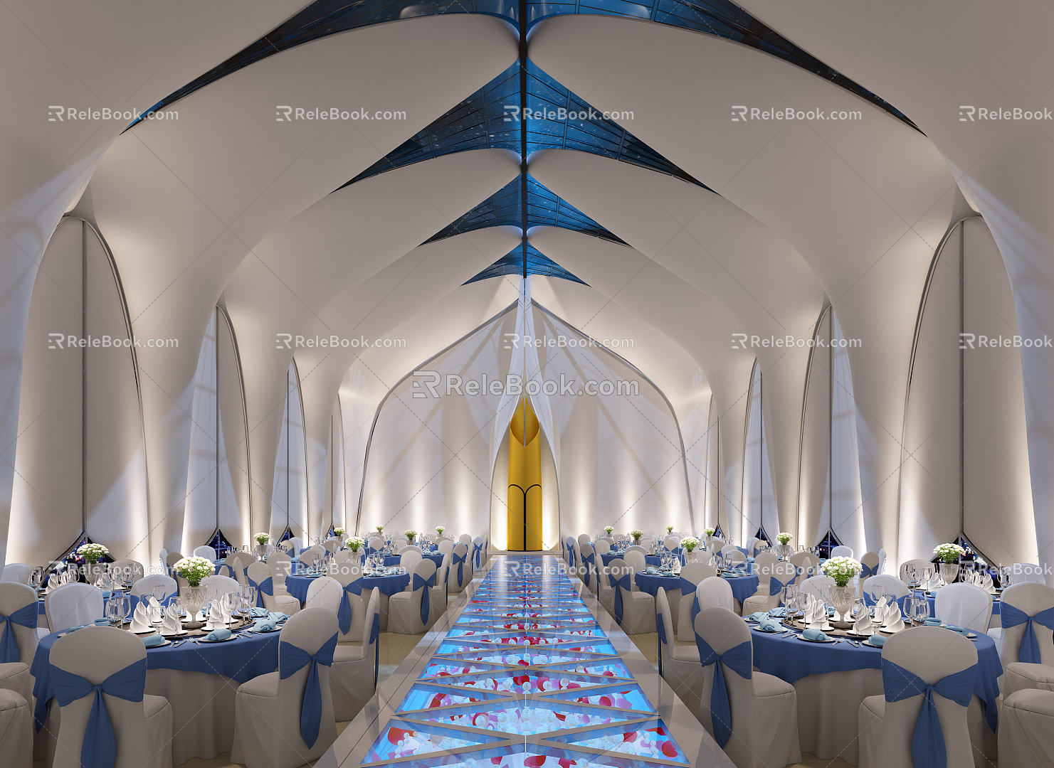 Modern Ballroom Hotel Ballroom Wedding Hall 3d model