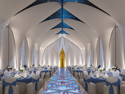 Modern Ballroom Hotel Ballroom Wedding Hall 3d model