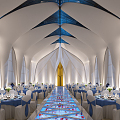 Modern Ballroom Hotel Ballroom Wedding Hall 3d model