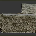 Stone Arch Bridge Structure With Brick Stone Sides And Textured Surface 3d model