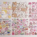 Cute Cartoon Stickers With Various Patterns Animal Fruit Designs For Decoration 3d model
