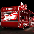 Red Budweiser Year Commercial Food Truck With Branding Design Elements