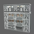 Heavy Duty Electrical Industrial Equipment With Control Panels Meters Buttons And Drawer Units