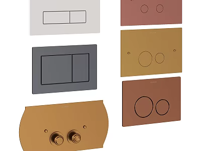 Modern Decorative Switch Panels With Various Colors And Different Designs For Home Interior 3d model