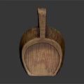 Handmade Wooden Scoop With Natural Grain And Ergonomic Handle Design