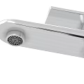 Modern Sleek Silver And Black Faucets With Contemporary Design And Metal Finish