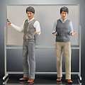 Modern men lecture class 3d model