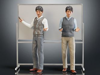 Modern men lecture class 3d model