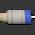 Aerospace Merlin Rocket Engine With Blue And White Propulsion Design For Space Technology
