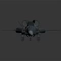 Futuristic Teal Aircraft Model Featuring Detailed Surface Cockpit Wings And Engines