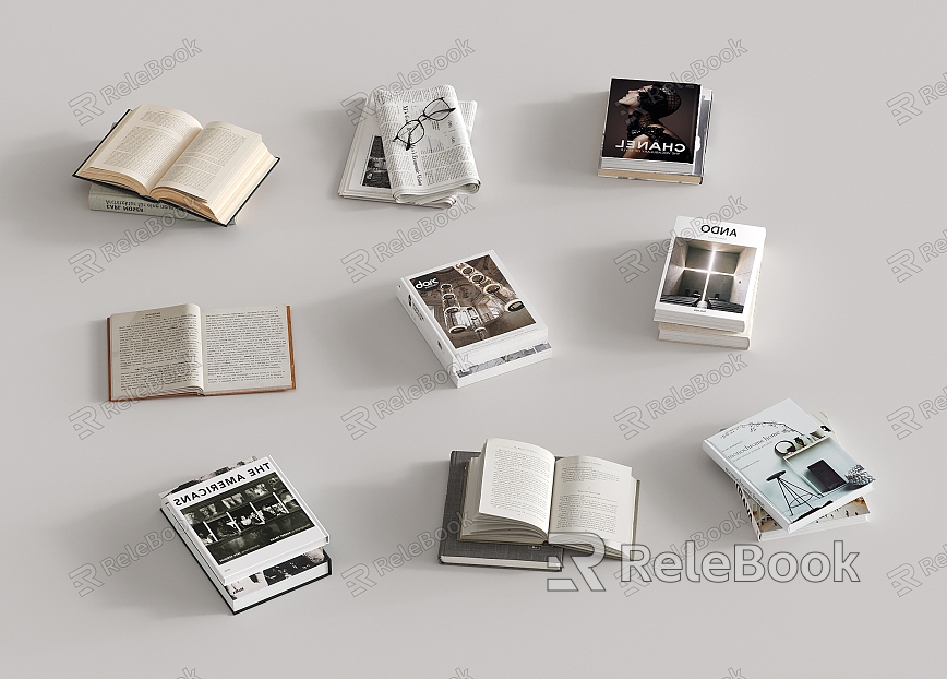 Modern Books Magazine Book Portfolio model