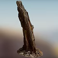 Handcrafted Natural Rustic Stone And Wood Decorative Sculpture With Textured Surface