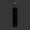 Sleek Black Modern Pistol With Metal Frame Textured Grip And Tactical Design