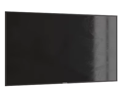 Black Modern Flat Screen Television With Sleek Design And Clear 3d model