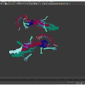 Two Reptilian Skeleton Models Featuring Crocodile And Dinosaur Bone Structures