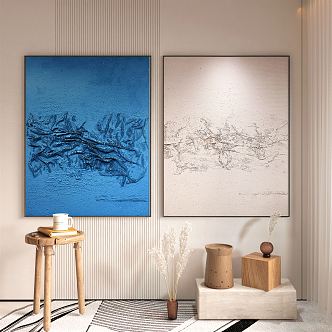 modern abstract painting abstract decorative painting 3d model