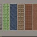 Assorted Textured Wall Panels With Diverse Patterns And Colors For Interior Design 3d model