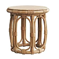 Natural Handwoven Rattan Stools With Various Sizes Classic Design For Home Interior