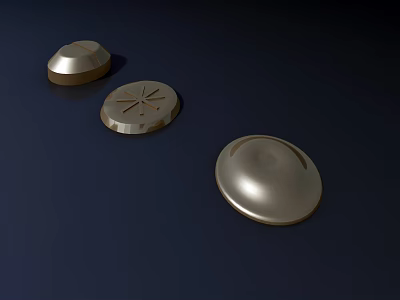 Elegant Door Handles Metallic Design With Gold Finish And Various Shapes 3d model